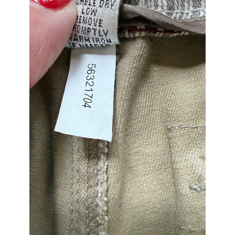 Abercrombie & Fitch Flare Pants Womens 4R Khaki Tan Vintage Low Rise Y2K Cotton - Picture 7 of 13